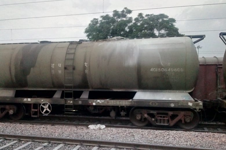 Fire breaks out in fuel laden train and rail traffic disrupted