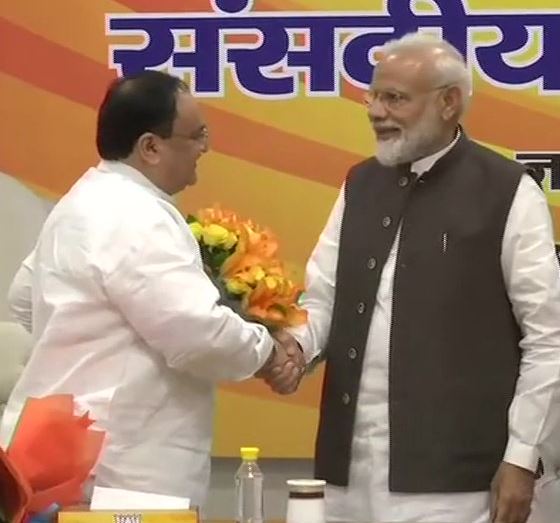 modi congratulates jp nadda