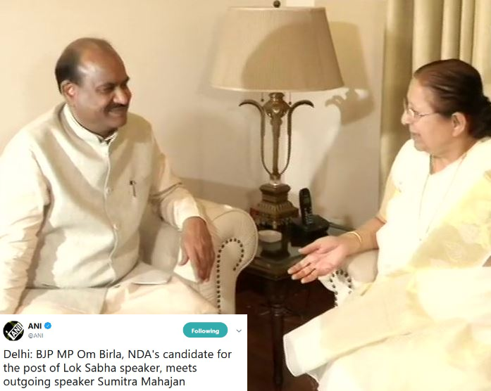 om birla meets sumitra mahajan