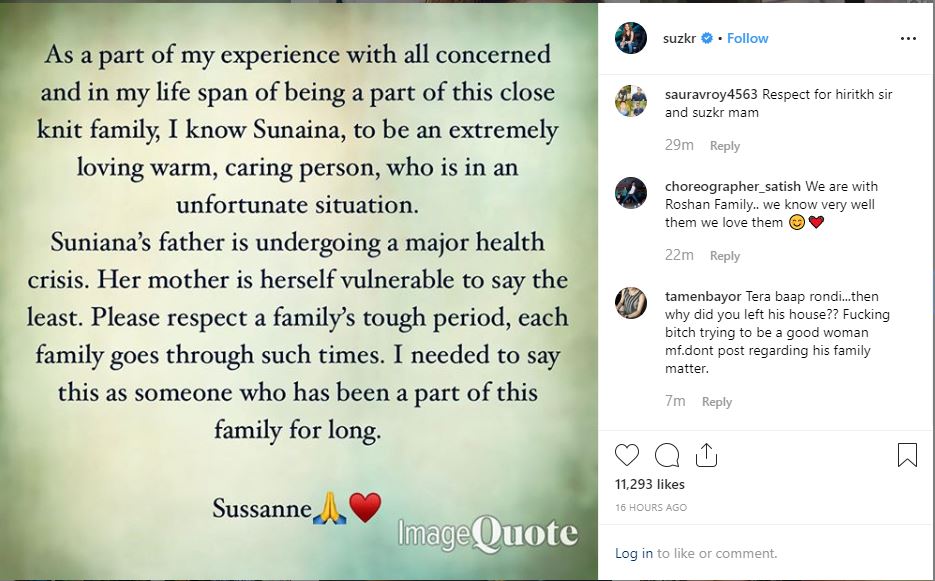 Sussanne supports Hrithik