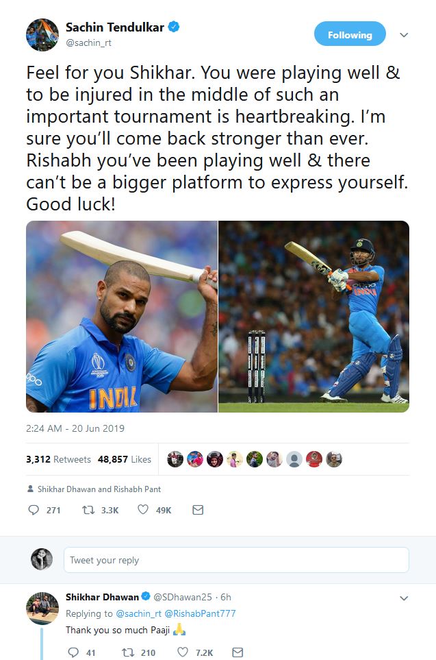 pm modi, wishes, shikhar dhawan, speedy, recovery, ଧୱନ