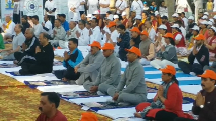 international yoga day in ridge ground shimla