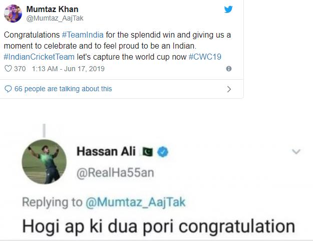 Hassan Ali tweet