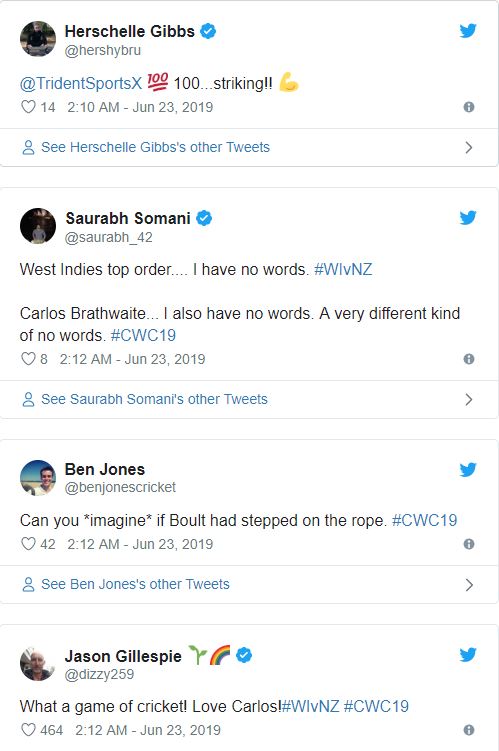 TWEETS ON Carlos Brathwaite