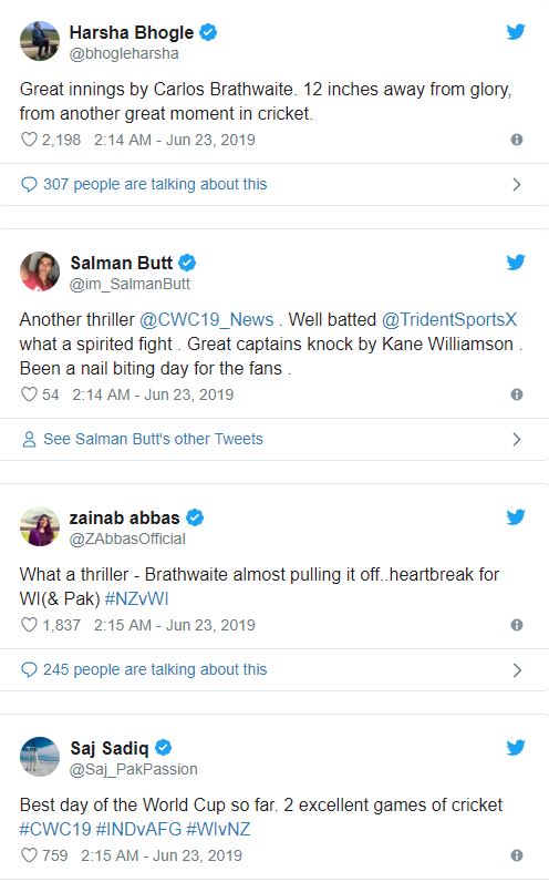 TWEETS ON Carlos Brathwaite