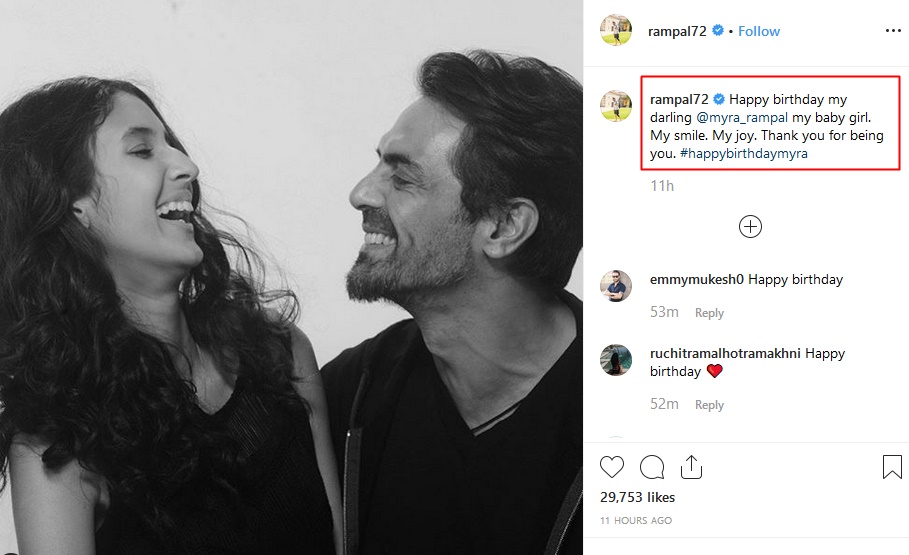 Arjun Rampal Share emotional post on his daughter birthday