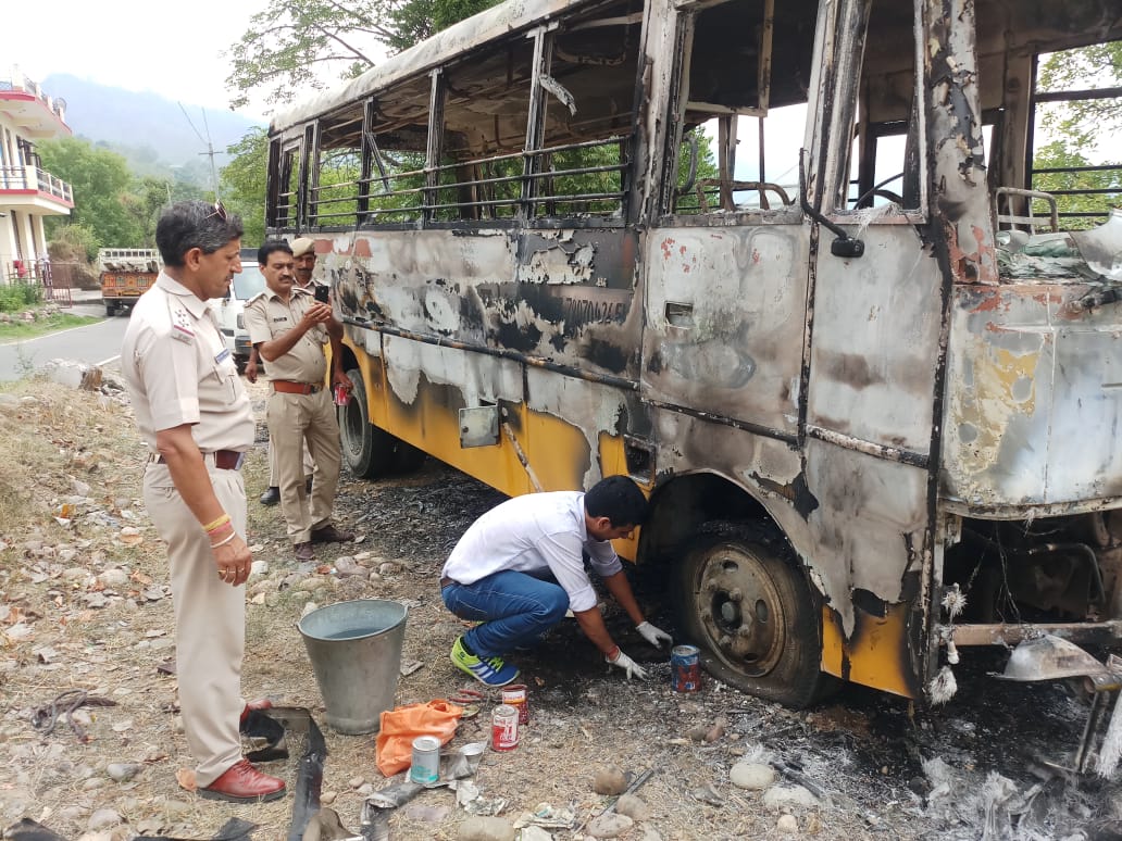 fire in school bus