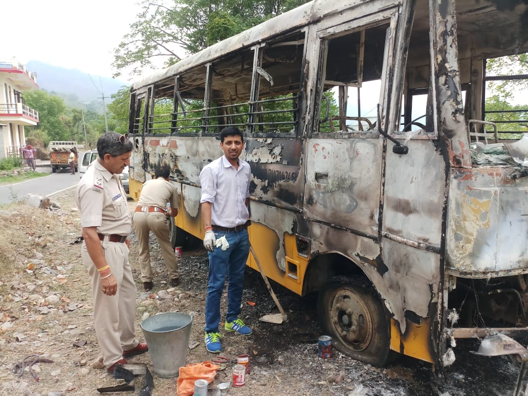 fire in school bus