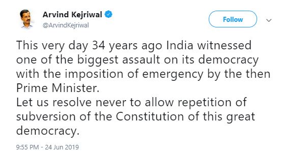 kejriwal tweet