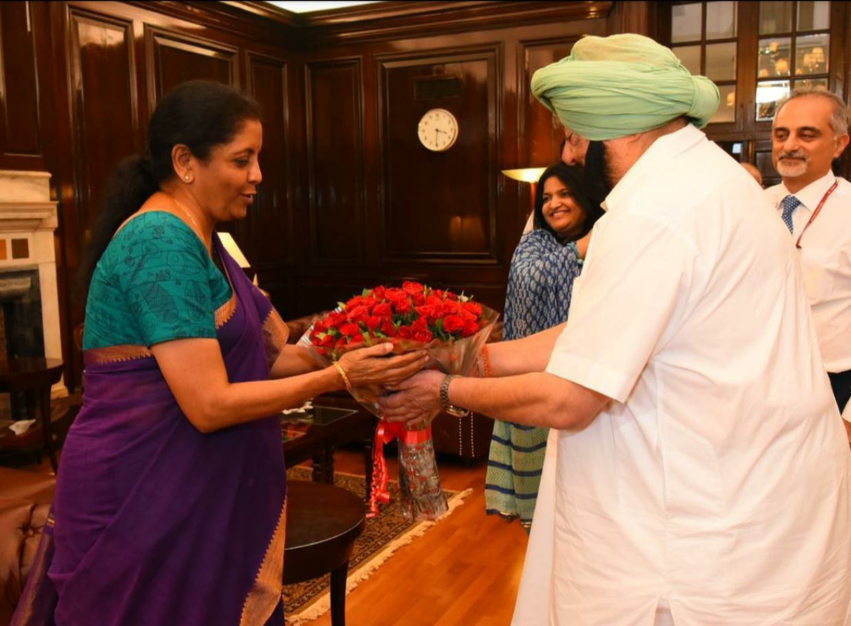 Nirmala Sithraman and captain Amrinder Singh