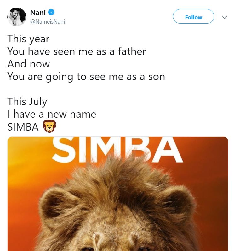 nani giving voice to simba i.e lion of king