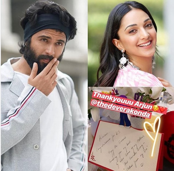 Vijay Devarkonda writes letter for kiara on her acting in Kabir Singh