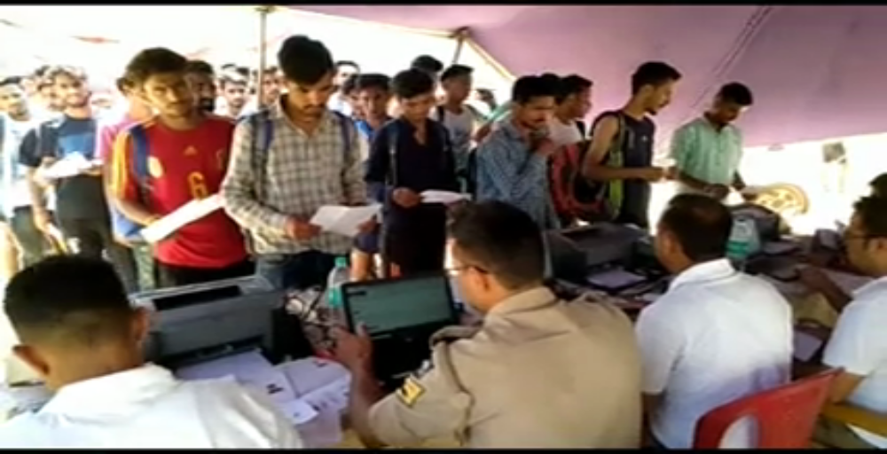 मंडी के पड्डल मैदान में पुलिस भर्ती