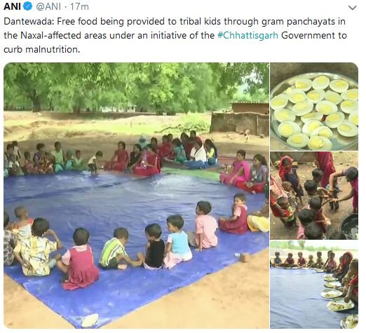 nutritious food to children in Chhattisgarh