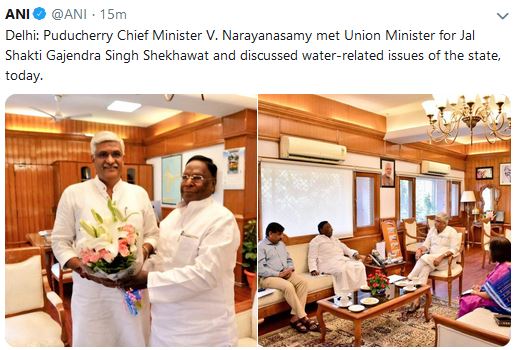 cm naransamy meets gajendra shekhawat