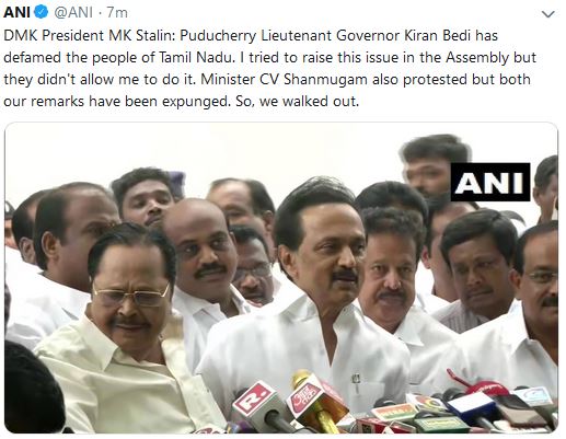 mk stalin on kiran bedi