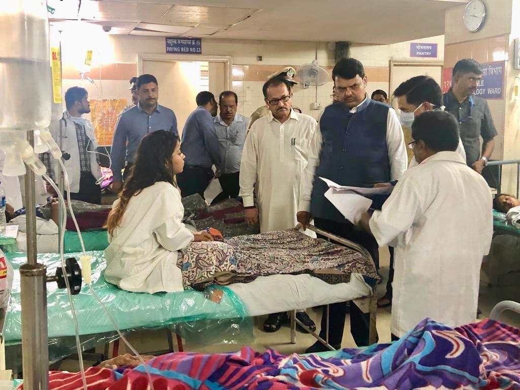 Chief Minister Devendra Fadnavis visited Shatabdi Hospital