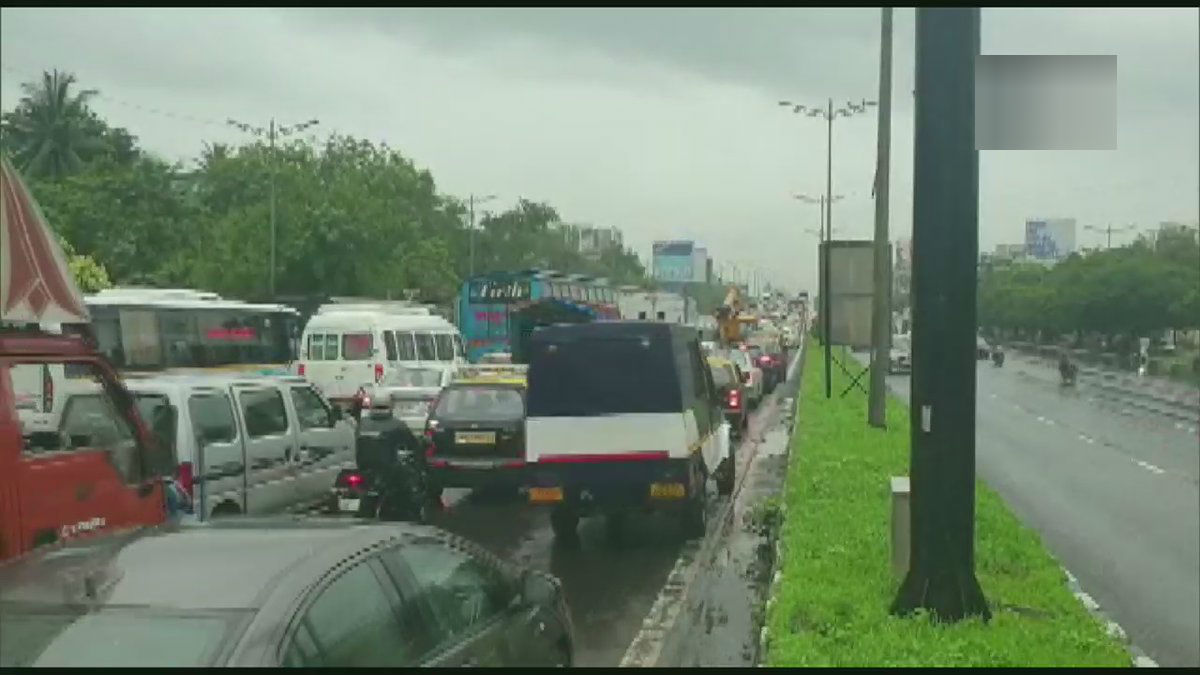 Traffic movement affected due to heavy rainfall