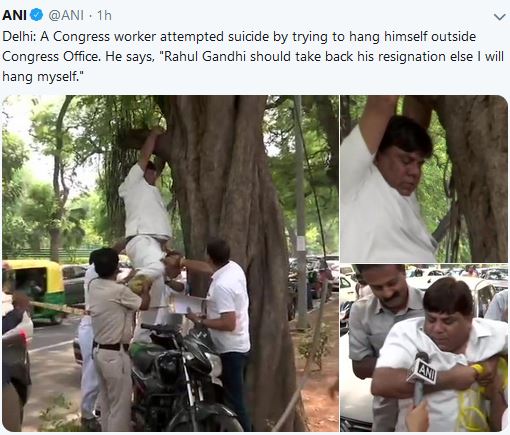 suicide attempt outside congress office