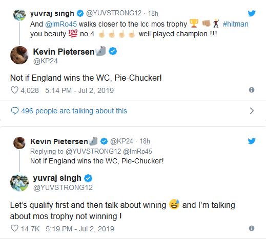 yuvraj singh pieterson tweet war