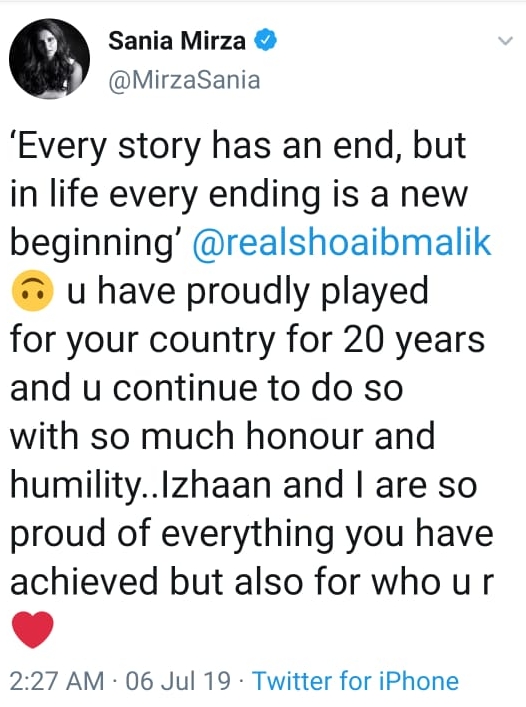 sania mirza  மாலிக் - சானியா குடும்பம்  சானியா மிர்சாவின் சுட்  சுட்டுரைப் பதிவு  twitter update  shoaib malik  izhaan  sania mirza shows her confidence twitter post