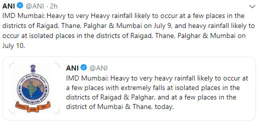 met department on mumbai weather