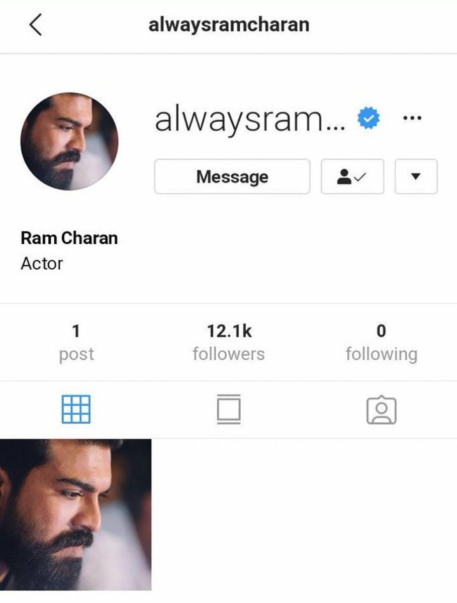 RAM CHARAN INSTAGRAM ACCOUNT