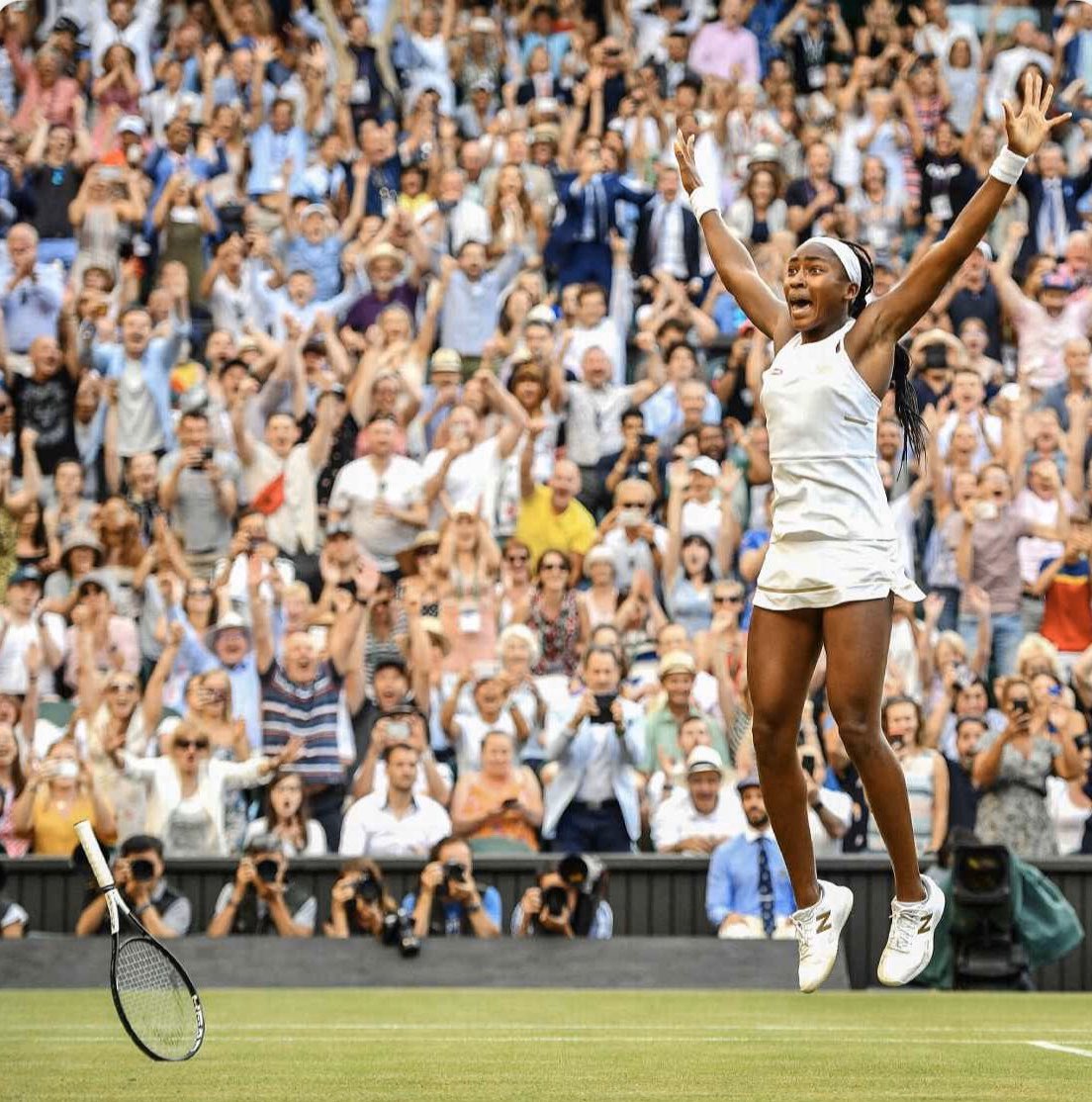 cori gauff laughs when  victory