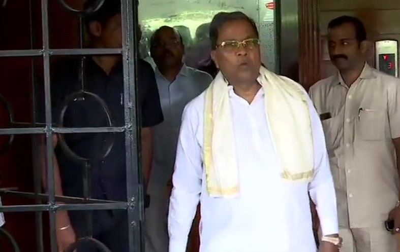 Former Karnataka Chief Minister Siddaramaiah arrives for Congress Legislative Party meet in Bengaluru