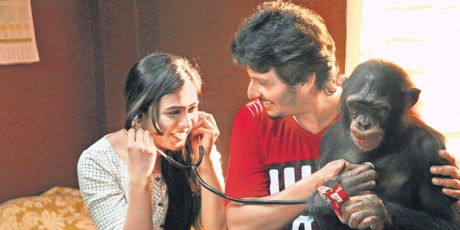 jeeva and shalini with gorilla