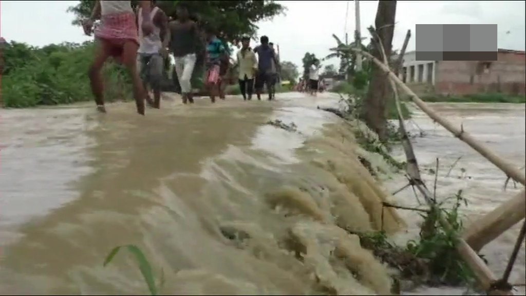 Bihar flood turns grim: 4 dead, 18 lakh hit; CM conducts aerial survey