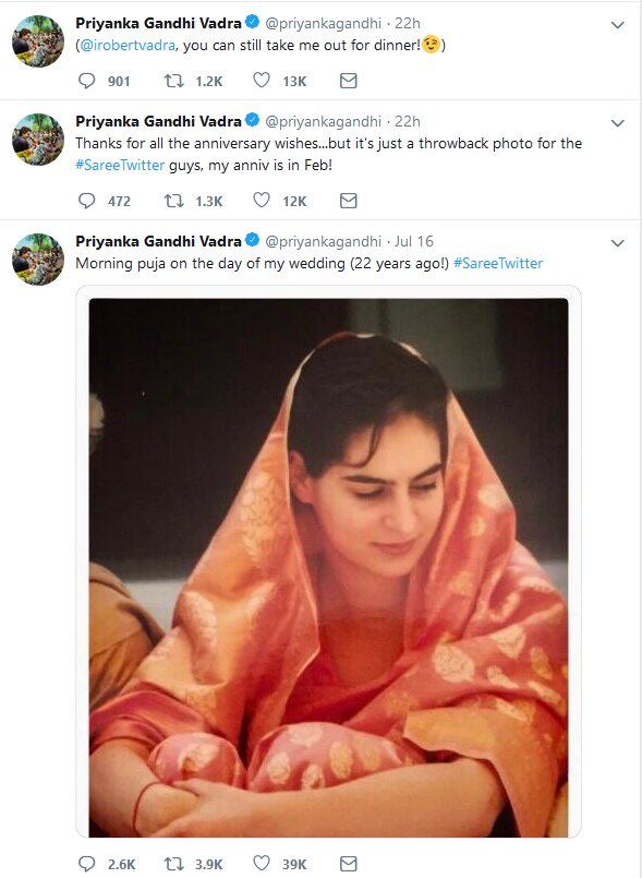 Priyanka Gandhi's 'Dinner Date' Nudge To Robert Vadra On Twitter
