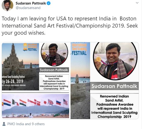 sudarsan-pattnaik-to-represent-india