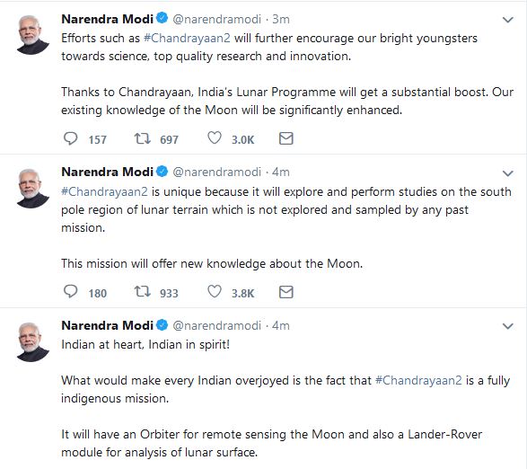 modi on chandrayaan 2