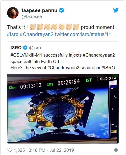 Bollywood celebrity congratulate ISRO