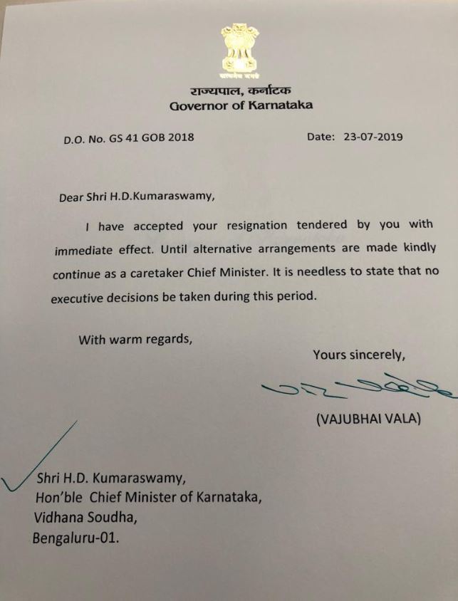 kumar swamis resignation