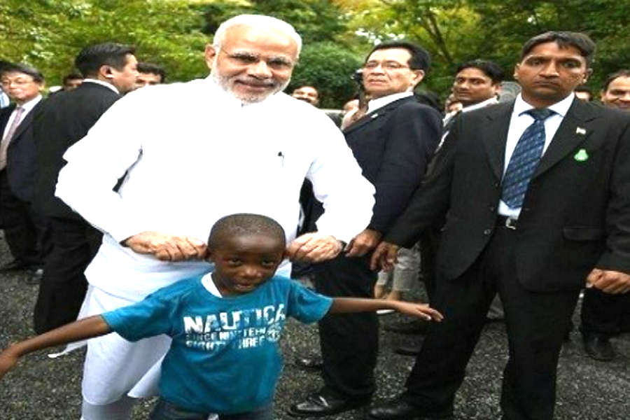 pm narendra modi share a kid photos on his instgram account