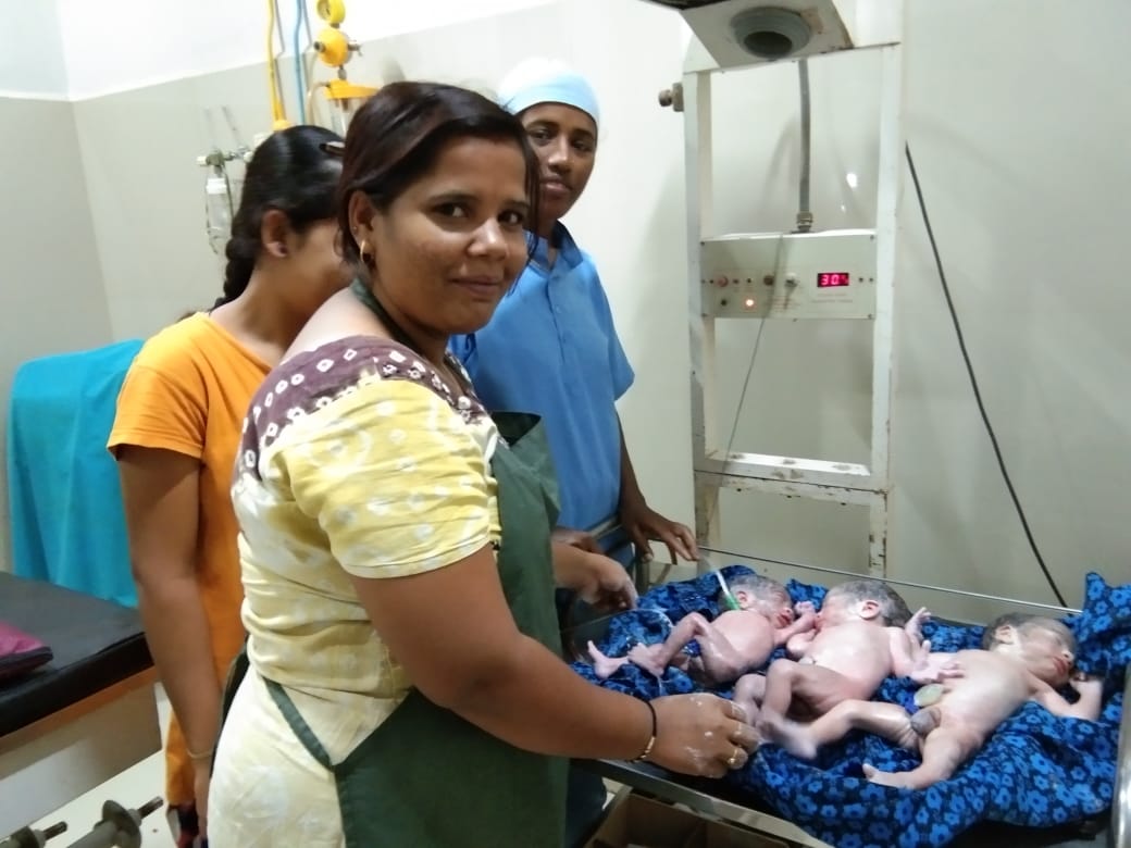 woman gave birth to triplets all infants are healthy