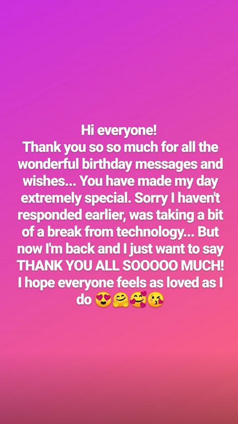 Priyanka apologizes to her fans for not responding to the birthday wishes as she was taking a bit of a break from technology.