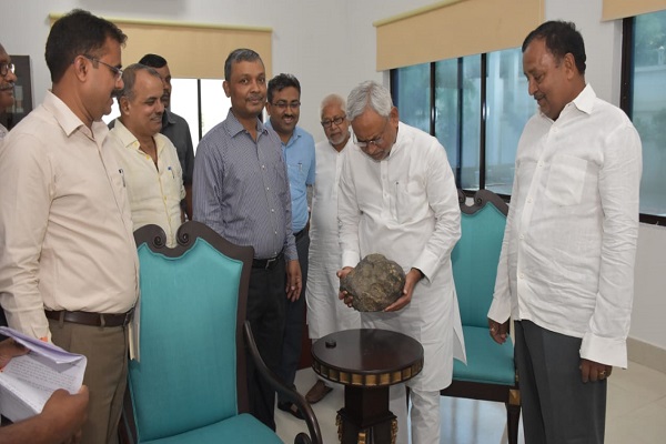 cm nitish kumar see Celestial stone in patna