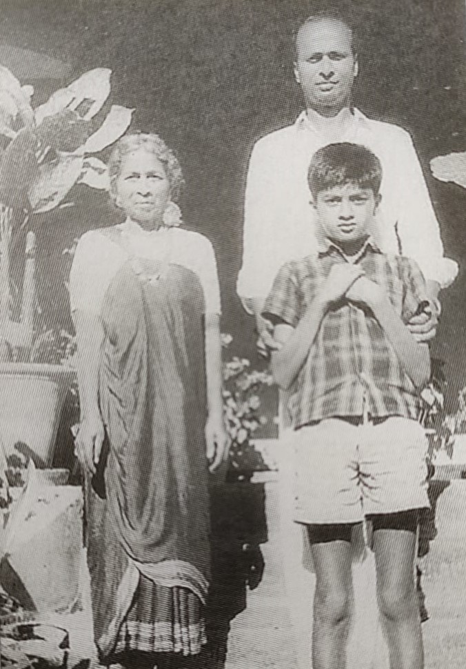 V. G Siddhartha with his grandmother