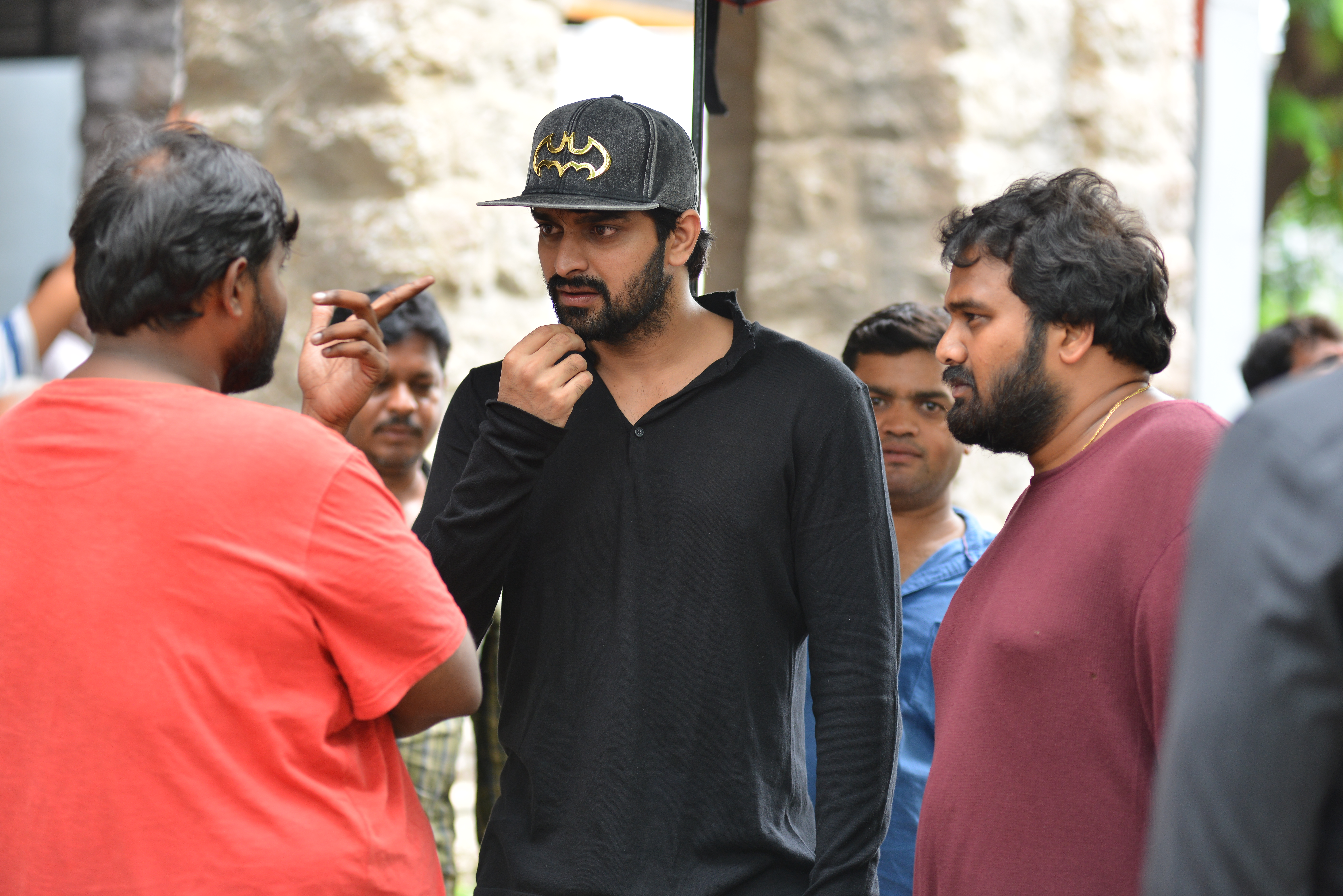 naga shourya in movie set