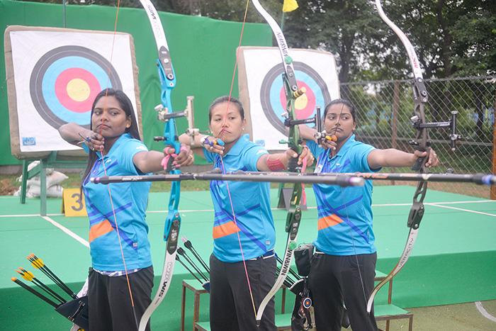 Sports minister, Kiren Rijiju, felicitates, Indian archers, World Archery Championships