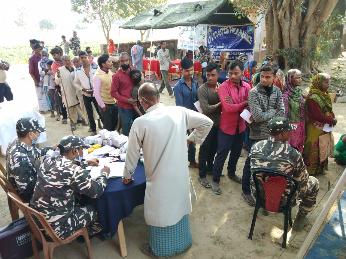 Free medical camp organized by SSB 44th Battalion in Bettiah