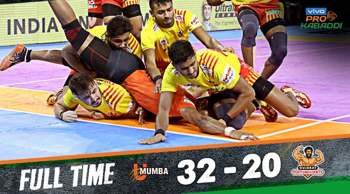 U Mumba beat Gujarat Fortunegiants