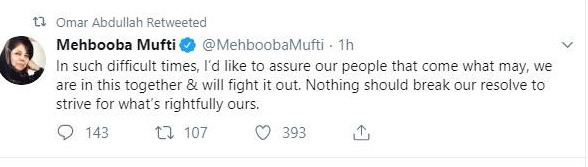 mehbooba on kashmir