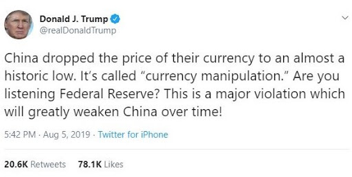 US President Donald Trump's tweet