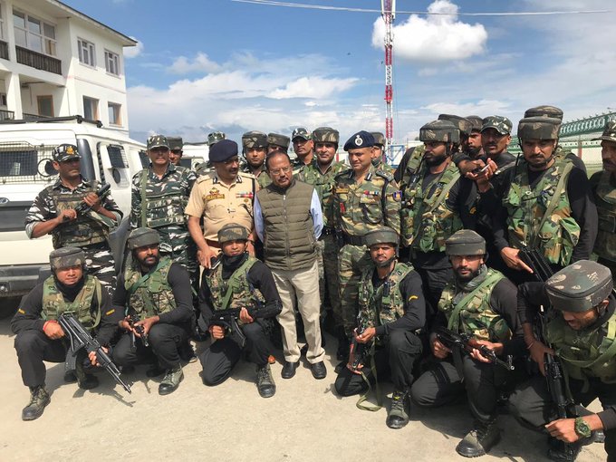 Doval with the CRPF jawans