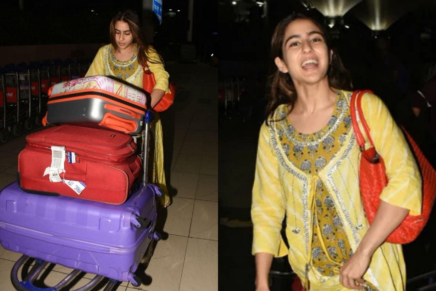 sara ali khan  sara ali khan airport look  rishi kapoor tweet on sara  സാറ അലി ഖാൻ  എയർപോർട്ട് ലുക്ക്