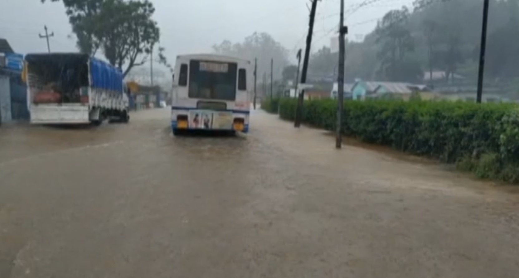 Rain lashed many parts of Kerala